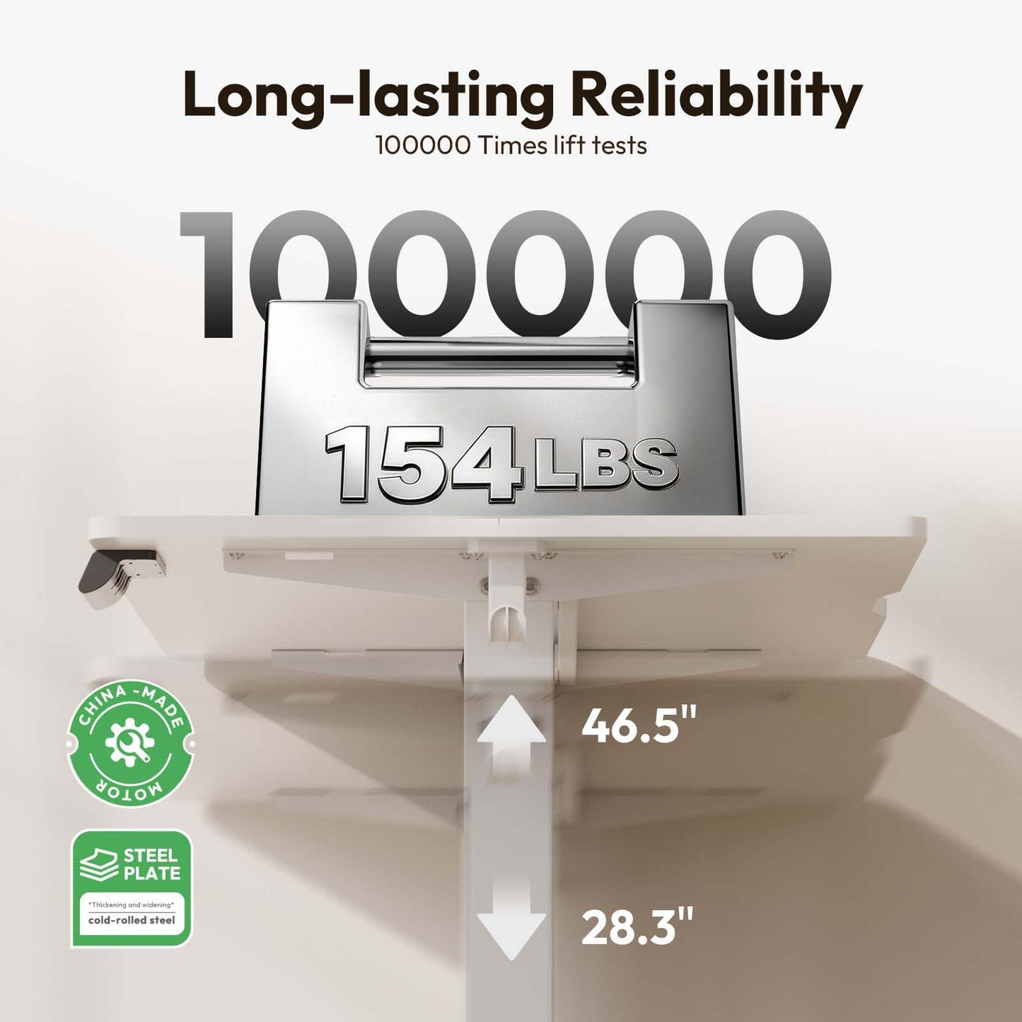 Gamork Electric Standing Desk,32x24 Inches Adjustable Height Stand up Desk, Sit Stand Home Office Desk with Splice Board, 3 Preset Heights,Equipped with Hooks,Ergonomic Computer Desk Workstation，White