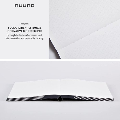 Nuuna Graphic L The Master Plan Smooth Bonded Leather Notebook - Black
