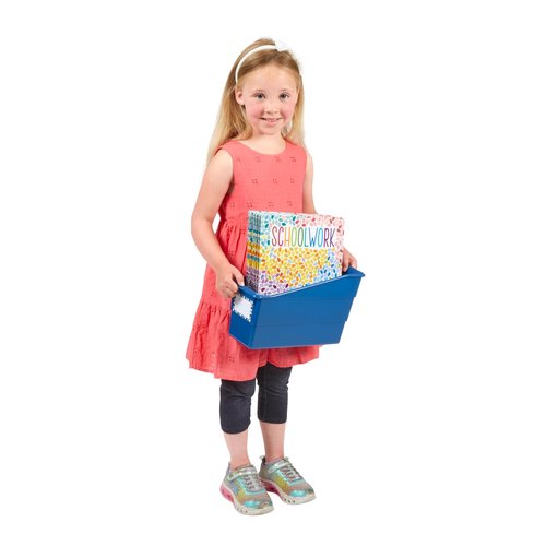 Really Good Stuff Durable Book and Binder Holder - 4pack, Cool & Calm Color Collection, 5 ?? x 12 ?? x 7 ??, Classroom Organization, Storage Solution, Sturdy and Versatile
