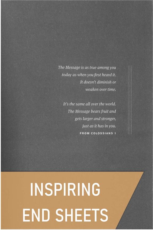 The Message Deluxe Gift Bible (Leather-Look, Brown/Saddle Tan): The Bible in Contemporary Language