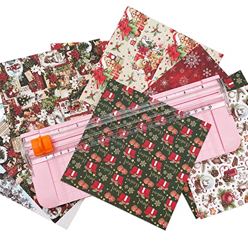 Pink A4 Paper Cutter with Safety Guard & Ruler - Portable Craft Trimmer for Scrapbooking & Photos