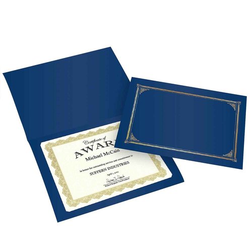 Geographics Classic Linen Document Covers 12.5” x 9.75” Navy Blue 60 Pack - Certificate Holders, Diploma Holder, Frame Documents - Premium Linen Texture for Professional Presentation