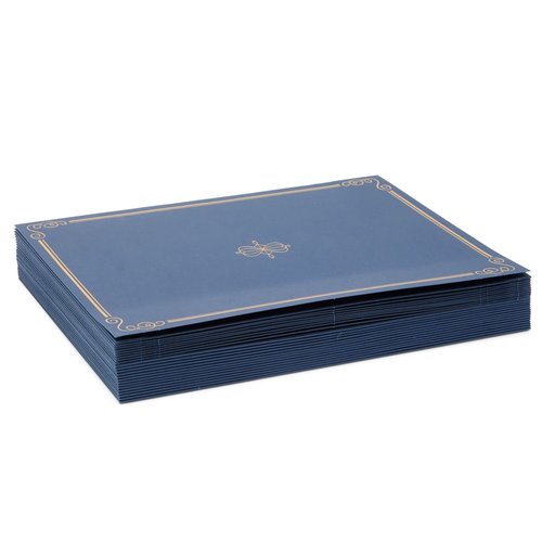 BLUE PANDA 24-Pack Navy Blue Award Certificate Holders - Bulk Certificate Holders for Graduation, Diploma, Employee Appreciation, Certifications (fits 8.5x11)