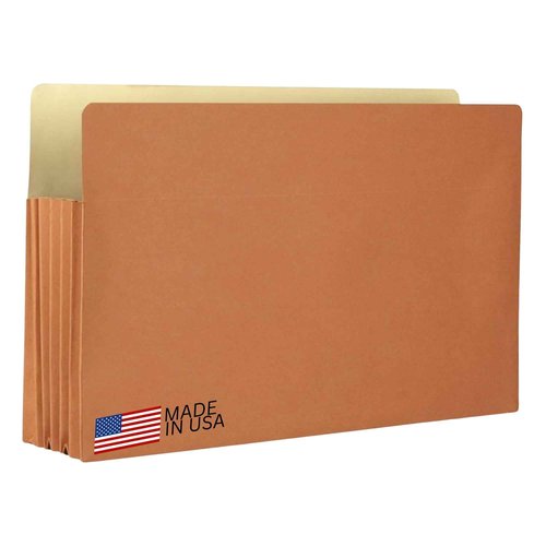 The File King Expanding Accordion File Folder - Legal Size | Box of 10 Redropes | 3.5” Expansion | Store and Organize Papers | Keep Records in One Place | Save Time Searching