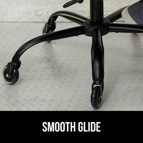 GORILLA GRIP Slip Resistant Office Chair Mat for Carpet Floors, 36x48 Lip Smooth Glide Under Desk Carpeted Floor Protector, Heavy Duty Plastic Computer Mats for Rolling Work and Gaming Chairs, Clear