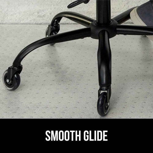 Gorilla Grip Chair Desk Mat and Wrist Rest, Chair Mat Size 36x48, Plastic Computer Mat for Carpet, Wrist Rest Includes Mousepad Rest in Black, Stain Resistant, 2 Item Bundle