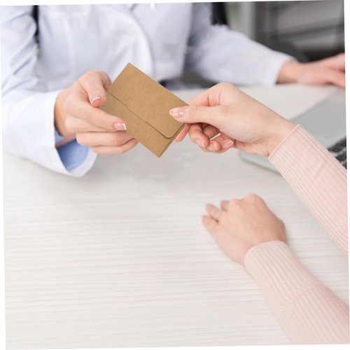 TEHAUX 30Pcs Kraft Paper Business Card Holder Box, Multi-Functional Card Storage Organizer for Desk, Membership, and More