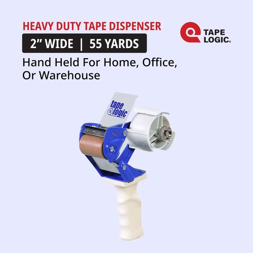 Tape Logic 2" Work Horse Packing Tape Dispenser Gun - Heavy Duty Carton Sealing Tape Dispenser, Industrial & Hand-Held for Home, Office or Warehouse, Supplies for Packing, Shipping, Moving, & Mailing