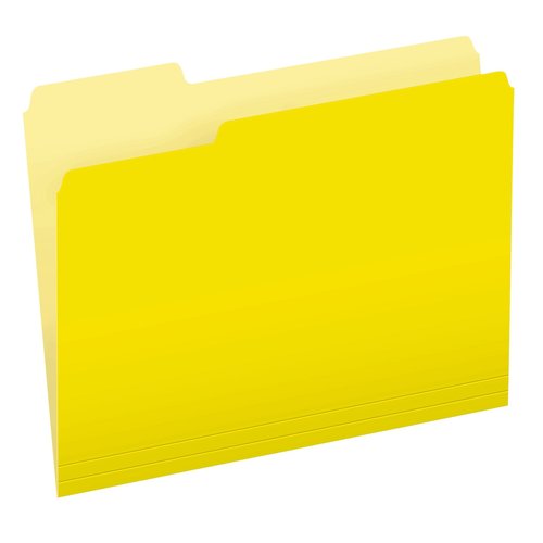 Pendaflex Two-Tone Color File Folders, Letter Size, Red & Yellow, 100 per Box (152 1/3)