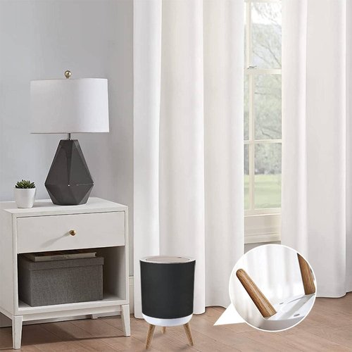 Small Trash Can with Lid for Bathroom Kitchen Office Diaper elegant black old chalkboard texture distressed grunge borders soft Bedroom Garbage Trash Bin Dog Proof Waste Basket Cute Decorative