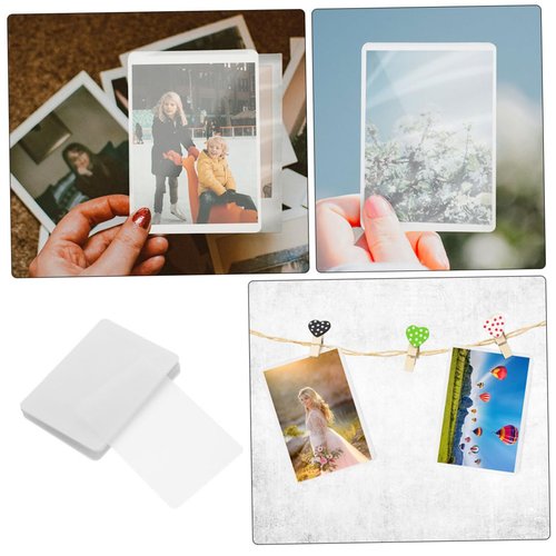 NUOBESTY 100 Sheets Thermal Laminating Film Pouches Clear PVC Photo Protective Laminating Sheets for Id Cards Business Cards Menus Documents Fade Resistant