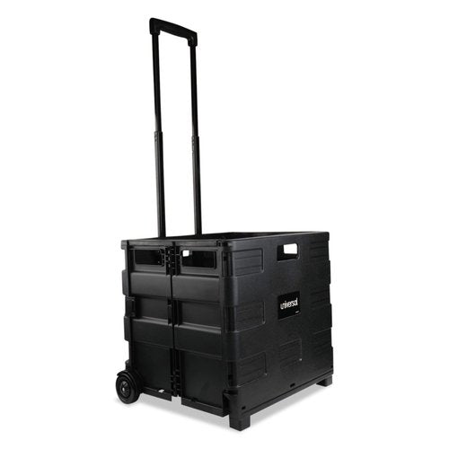 Universal Collapsible Mobile Storage Crate, 18 1/4"x15"x18 1/4" to 39 3/8", Black (14110)