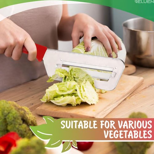 Stainless Steel Shredder Knife, 2025 Upgraded Cabbage Shredder, Dual Blade Julienne Cutter for Slicing, Grating & Shredding - Perfect for Sauerkraut, Coleslaw, Vegetables with Hook(Black+Red)