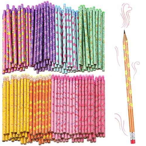 240 Pieces Scented Pencils Graphite HB Colored Pencils for Kids with Fruit Elements for Kids Party Favors Classroom Reward Christmas Stocking Fillers