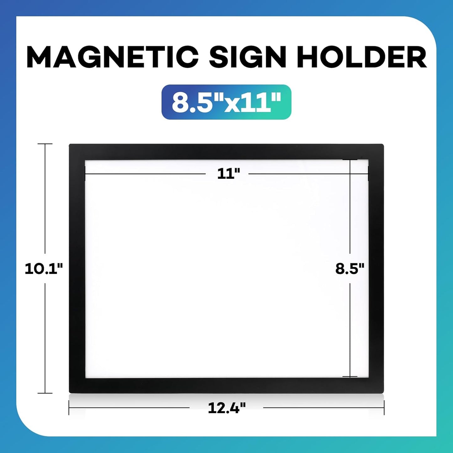 YixangDD Magnetic Sign Holder - 5 Pack Self-Adhesive 8.5 x 11 Document Holders for Office & Store Display