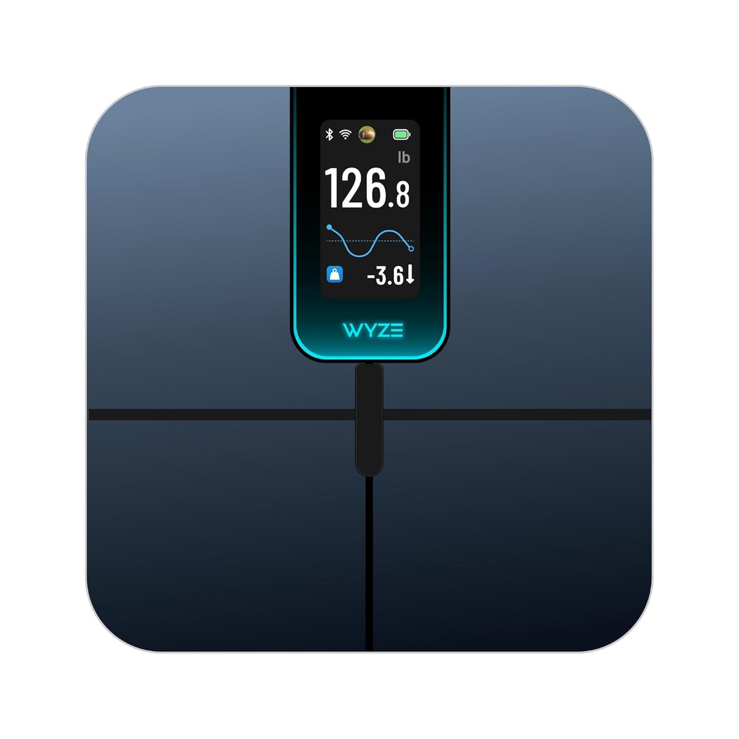Wyze Smart Scale | Ultra Smart Digital Scale with 4.3" Color Display - Tracks Body Weight, BMI & Heart Rate, 400lbs, Black