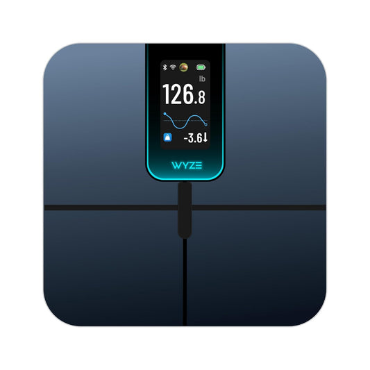 Wyze Smart Scale | Ultra Smart Digital Scale with 4.3" Color Display - Tracks Body Weight, BMI & Heart Rate, 400lbs, Black