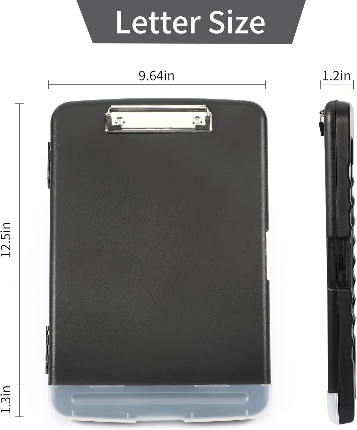 YEAHVIY Heavy-Duty Clipboard with Storage - Large Capacity, Low Profile Clip, A4 Organizer, 8.5x11 Size