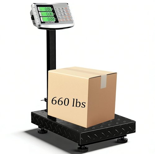 660lb Industrial Platform Scale - Digital Floor Weight Scale for Luggage & Shipping | Foldable Design