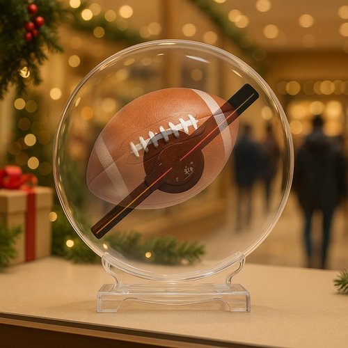 Missyou 3D Hologram Fan - 7.9" Holographic Projector with Remote & Speaker for Business Displays | Christmas Tree Ads
