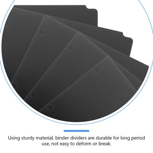 LAPYAPPE A4 3-Ring Binder Dividers Tabs Removable Plastic Page Dividers for Office Notebooks 5-Tab Index for School and Business