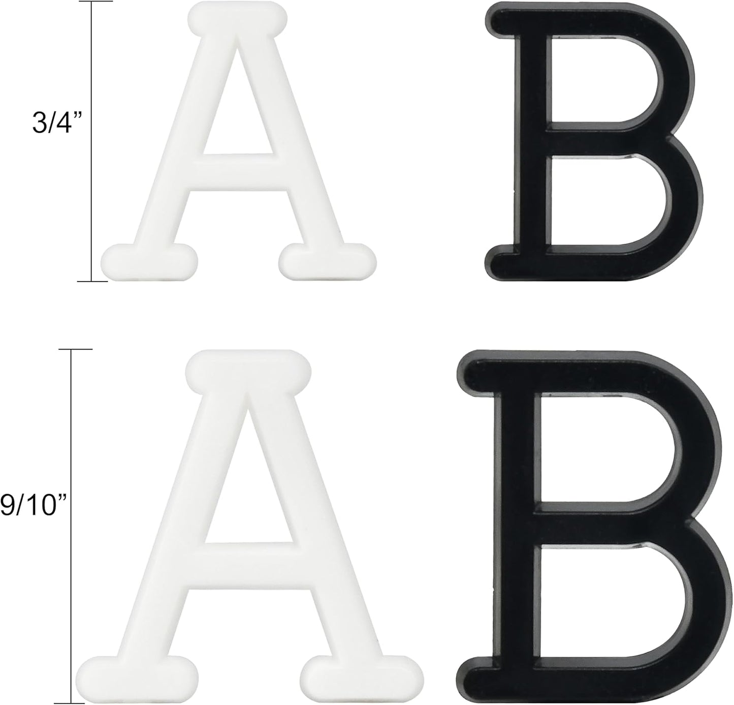 Skiennix Pre-Cut Letters for Felt Letter Board - 736 Pieces with Cursive Characters & Sorting Tray (White)