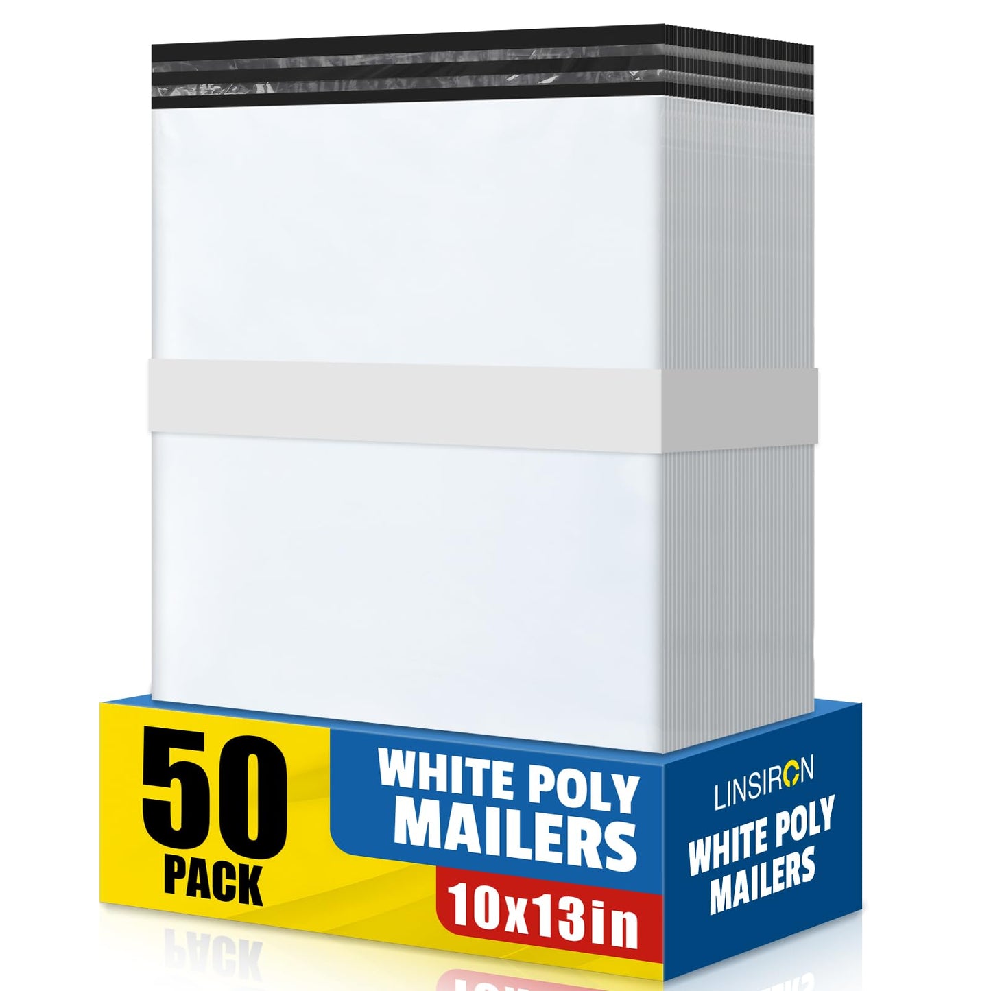 LINSIRON Poly Mailers Shipping Bags 10x13 inch 600 Pack Packaging Clothes Polymailers Envelopes Mailing Mailer Package Polymailer Small Business Supplies Clothing Bag Polybags Packing White