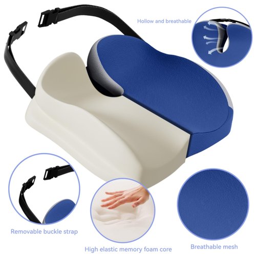 Seat Cushions for Office Chairs Wheelchair Cushion for Long Sitting Back Pain，Memory Foam Seat Car Computer Desk Chair Cushion，Coccyx Cushion for Tailbone Pain Relief Cushion Office Chair Butt Pillow