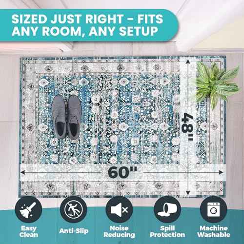 Office Chair Mat for Hardwood Floor -Heavy-Duty Floor Mat for Office Chair, Scratch-Resistant and Non-Slip Computer Chair Mat, Wood and Tile Protection for Office & Home, White 48" x 60"