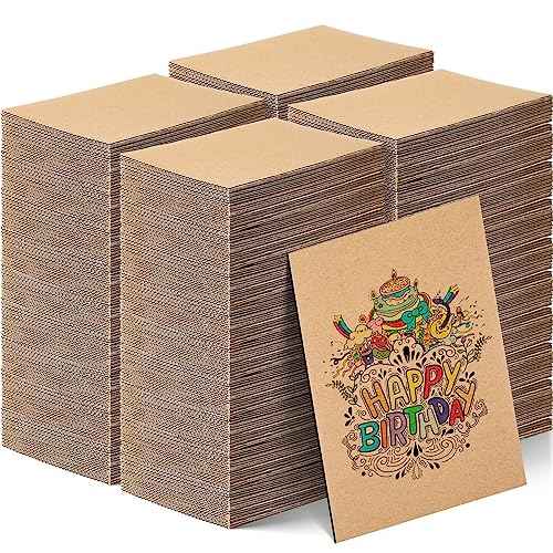 400 Pcs 5 x 7 Inch Corrugated Cardboard Sheets for Mailers 2 mm Thickness Flat Pack Insert Shipping Mail Cardboard Divider Backs and Crafts Arts and Crafts Supplies Dividers DIY Projects