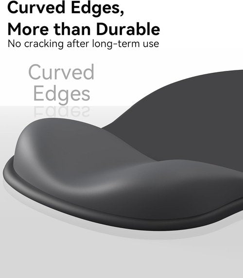 Eulps Ergonomic Mouse Pad - Gel Wrist Rest for Comfortable Support | Non-Slip Base - Black