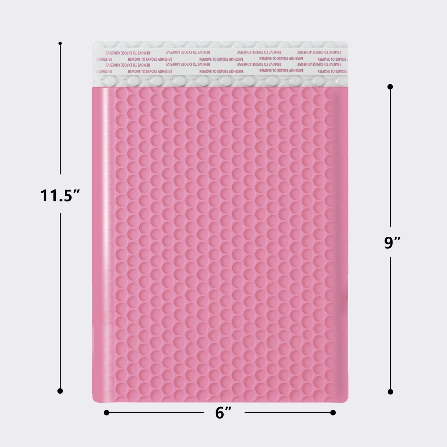 6x9 Inch Bubble Mailer 50 Pack, Waterproof Padded Envelopes with Strong Self-Seal Adhesive, Cushioning Shipping Bags with Bright Color for Small Business - Pink