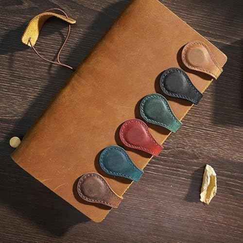Personalized Magnetic Leather Bookmark, 26 Letters Custom Leather Bookmarks, Handmade, Leather Magnetic Bookmark for Book Lovers Readers Women Kid(Blue£¬M£©