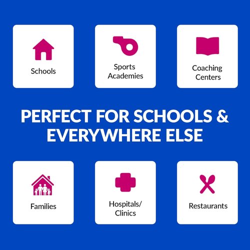 School Health 27-Piece Bodily Fluid Spill Clean-Up Kit | OSHA Compliant Bloodborne Pathogen Protection with PPE & Biohazard Bags