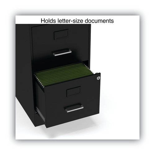 Alera 2806262 Letter Size 2 Drawers Soho Vertical File Cabinet Black