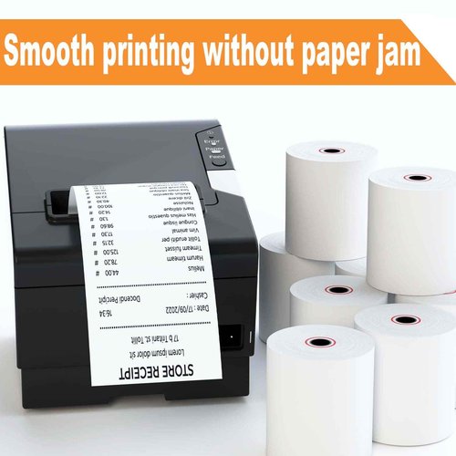 Coopaty 2 1/4''x 50' Thermal Receipt Paper for POS and Cash Register (100 Rolls)