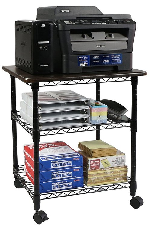 Apollo Hardware Printer Stand Series / 3 Tier Printer Stand(Black) 18" Wx21 Lx27 H (3 Tier)