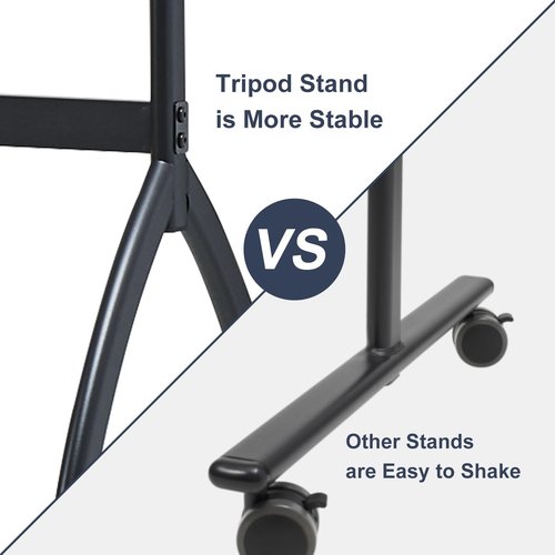 TANKEE White Board Height Adjustable - 48 x 32 Mobile Whiteboard on Wheels, Large Magnetic Double-Sided Rolling Dry Erase Board with Stand, Standing Whiteboard for Office School Home Classroom