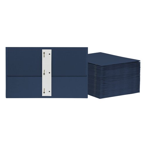 Oxford 2 Pocket Folders with Prongs, Mega Box of 125, Textured Paper Folders, Blue, Letter Size, Essentials for School & Teacher Supplies Lists (57719)