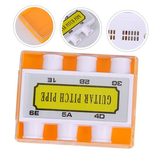 Toddmomy Guitar Pitch Pipe Tuner Compact and Durable Instrument Tuner for Accurate Guitar Tuning Portable Design with Notes present for Musicians and