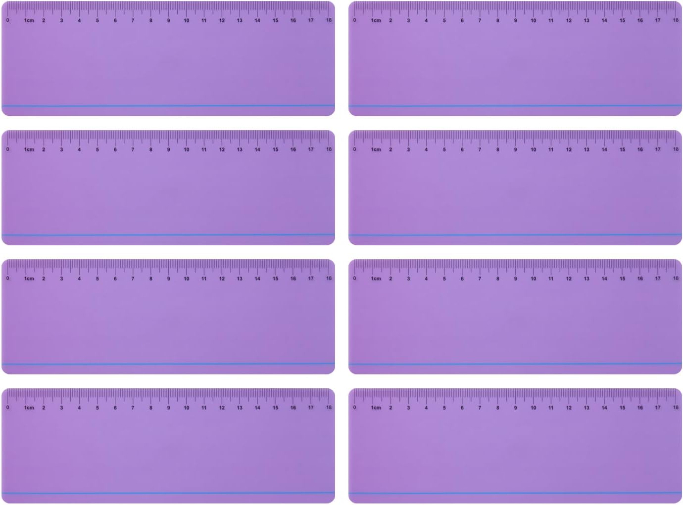 Skiennix Dyslexia Tools for Kids - 8-Piece Guided Reading Strips with Purple Overlays | Reading Tracking Rulers