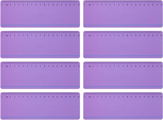 Skiennix Dyslexia Tools for Kids - 8-Piece Guided Reading Strips with Purple Overlays | Reading Tracking Rulers
