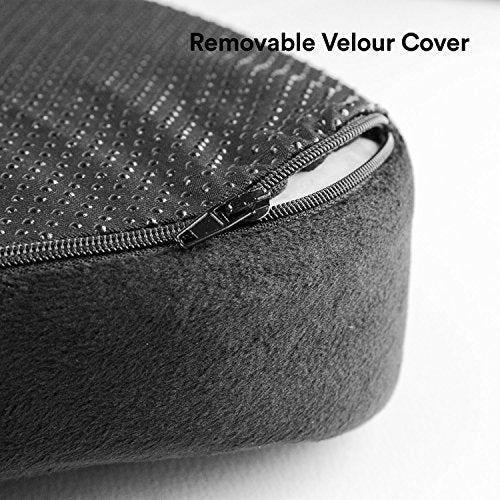 SnugPad Memory Foam Seat Cushion, for Sciatica, Back, Hip, and Tailbone Pain Relief, Firm Comfortable, Support for Office Chair, Wheelchair, Car. Non-Slip Orthopedic Memory Foam Coccyx Cushion 2 Pk