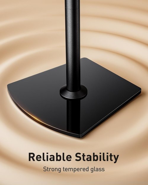 Perlegear Universal Speaker Stands - 33.6 Inch Height with Cable Management | Supports Up to 22lbs