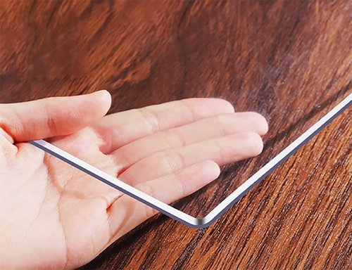 Clear Table Protector, Ultra Smooth Vinyl, Custom Clear Desk Mat Cover for Desk Top, Desk Protector Mat for Table (1.5mm Thick,19x22 inch)