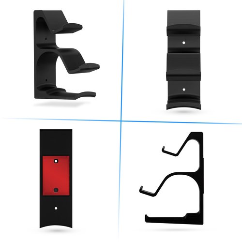 BRAINWAVZ The Behemoth - Dual Game Controller & Headphone Stand Wall Mount Holder - Designed for All Gamepads & Headsets
