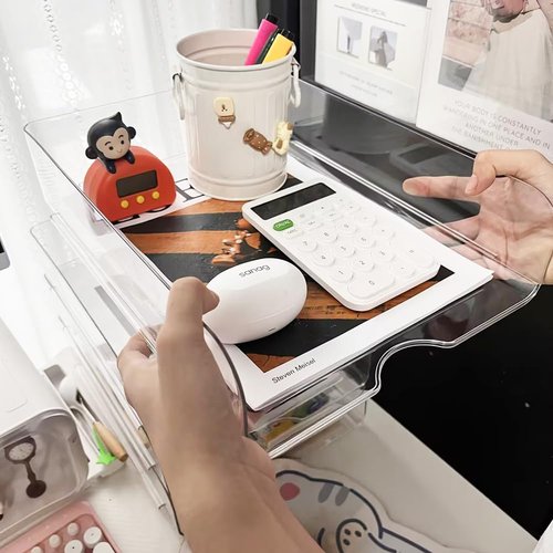 JOSUCLEN Paper Organizer, Set of 4 File Organizer for Desk, Paper Storage Organizer Acrylic, Desk Organizers and Accessories