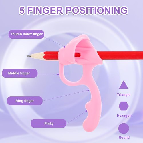 Ptwola Pencil Grips for Kids - Handwriting Aid for Improved Posture | 10 Pcs Set for Preschoolers