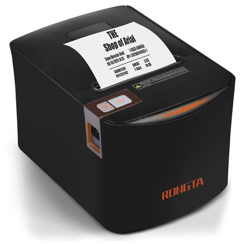 Rongta Thermal Receipt Printer, 80mm High-Speed POS Printer with Auto Cutter, 250mm/s, Ideal for Kitchen & Small Business, Compatible with Windows, Linux, MacOS