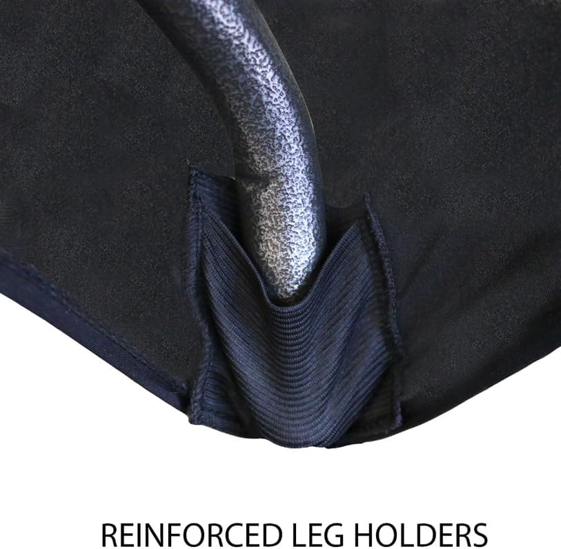 YOUR Chair Covers - Spandex Stretch Tablecloth for 6 Ft x 18 In Rectangular Tables - Black
